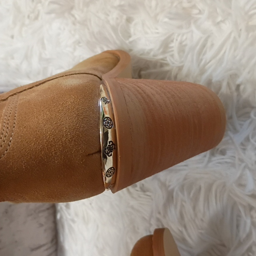 Guess Sashan Top Stitched Leather Tall Western Cowboy Boots Women's 7.5 🆕 $249 - Picture 4 of 10